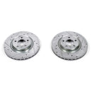 PowerStop Evolution Drilled Slotted Rotors Pair Front For Pontiac GrPrix