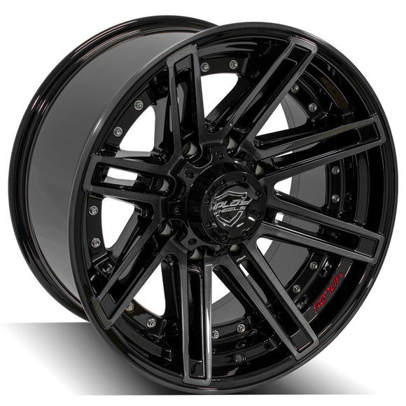 4Play Gen2 4P08 20x10 Black Brushed Face Tinted Wheel 8x170 ET-24 CB124.9