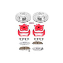 PowerStop Z26 Street Performance Ceramic Brake Pad, Drilled Slotted Rotor, and C
