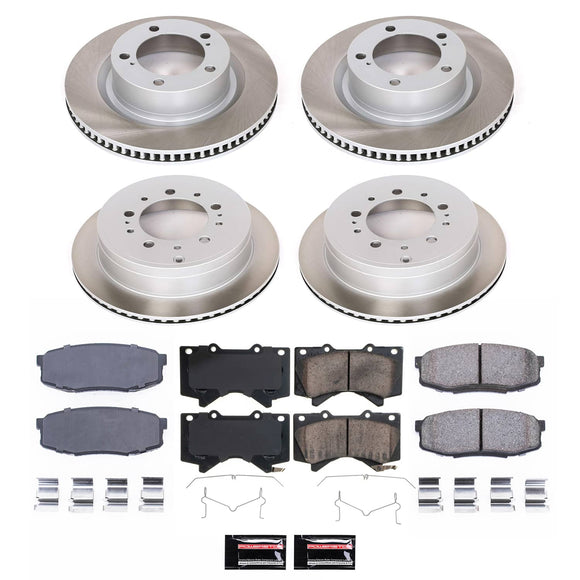 PowerStop Semi-Coated Rotor and Low-Dust Ceramic Brake Pad Kit