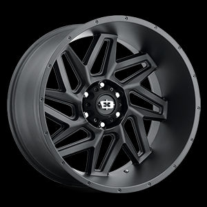 22x10 Vision 361 Spyder Satin Black Wheel 8x180 ET-19 CB124.2
