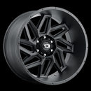 22x10 Vision 361 Spyder Satin Black Wheel 8x180 ET-19 CB124.2-1