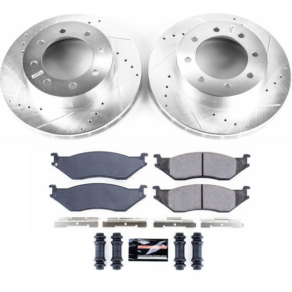 PowerStop Z23 Daily Driver Carbon-Fiber Ceramic Brake Pad and Drilled & Slotted