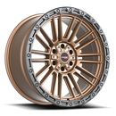 18x9 Vortek VRT-604 Zeus Matte Bronze Black Bead Ring 6x135 ET0 CB106.1 Wheel