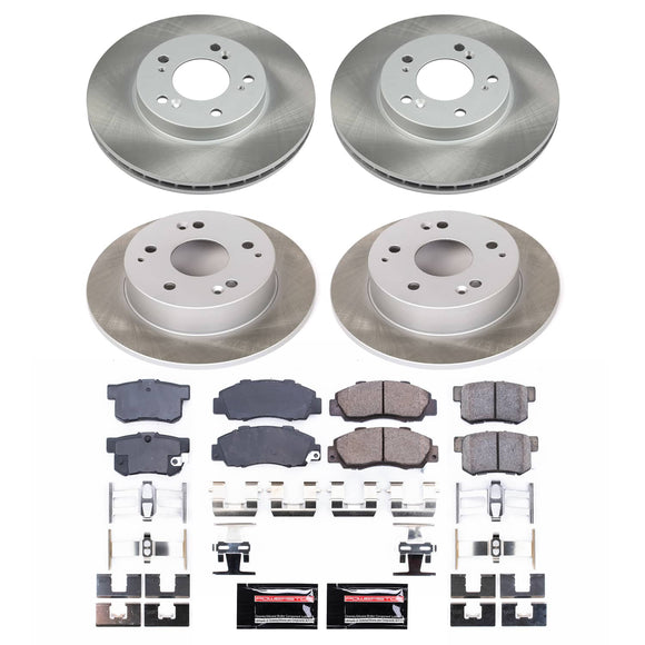 PowerStop Semi-Coated Rotor and Low-Dust Ceramic Brake Pad Kit