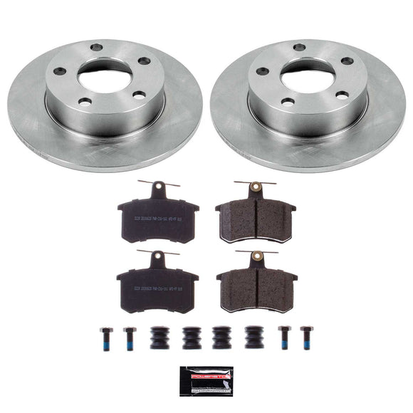 PowerStop OE Stock Replacement Low-Dust Ceramic Brake Pad and Rotor Kit