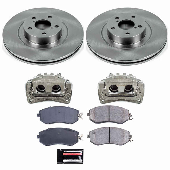 PowerStop OE Stock Replacement Low-Dust Ceramic Brake Pad, Rotor and Caliper Kit