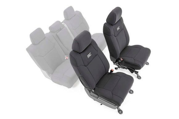 Rough Country Seat Covers Front with Console Cover For Toyota Tundra 14-21