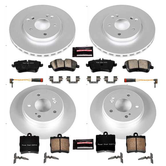 PowerStop Genuine Geomet Coated Rotor and Carbon-Fiber Ceramic Brake Pad Kit