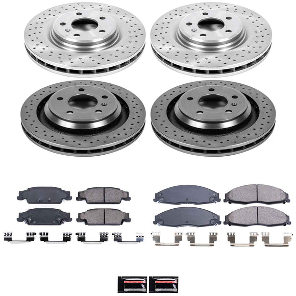 PowerStop OE Stock Replacement Low-Dust Ceramic Brake Pad and Rotor Kit