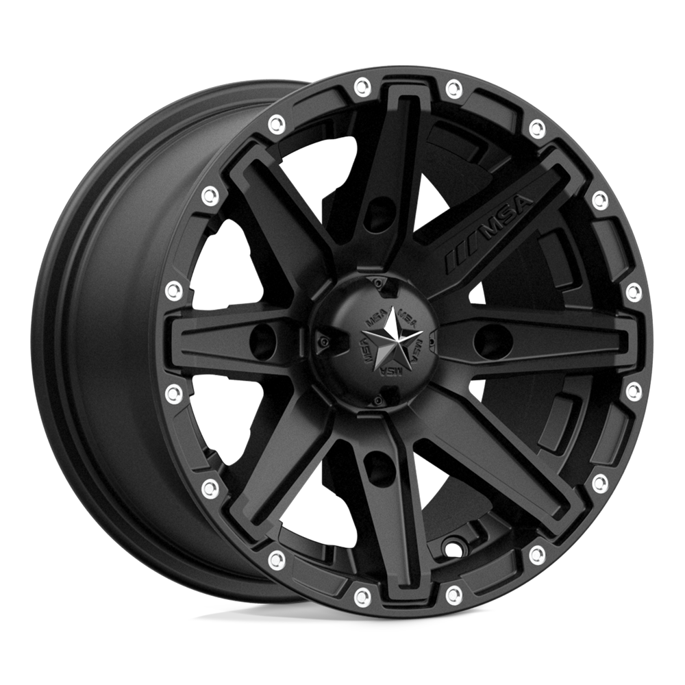 12X7 MSA Offroad Wheels Clutch Satin Black Wheel/Rim 4x137 ET10 ...