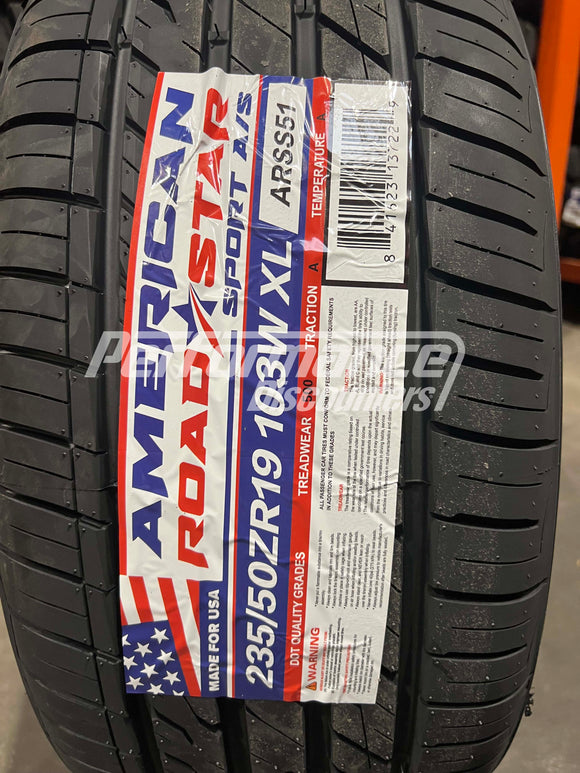 235/50ZR19 American Roadstar Sport A/S 103W BSW SL 235 50 19 2355019