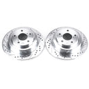 PowerStop Evolution Drilled Slotted Rotors Pair Rear For Subaru Legacy