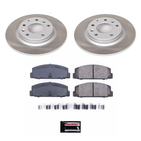 PowerStop Semi-Coated Rotor and Low-Dust Ceramic Brake Pad Kit