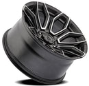 22x10 Arena Wheel Cobra Texture Gun Metal Machine Clear Coat 6x135 ET-18 CB87.12