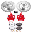 PowerStop Z26 Street Performance Ceramic Brake Pad, Drilled Slotted Rotor, and C