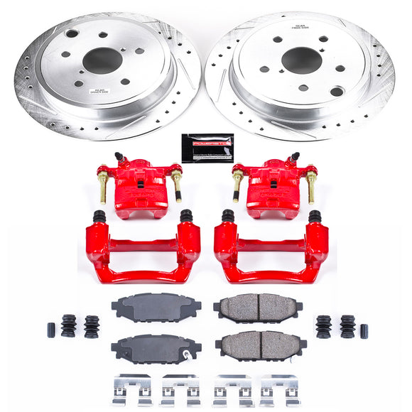 PowerStop Z23 Daily Driver Carbon-Fiber Ceramic Pads Drilled & Slotted Rotor & C