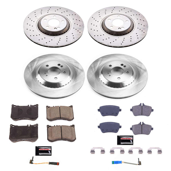 PowerStop OE Stock Replacement Low-Dust Ceramic Brake Pad and Rotor Kit