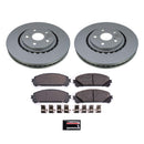 PowerStop Genuine Geomet Coated Rotor and Low-Dust Ceramic Brake Pad Kit