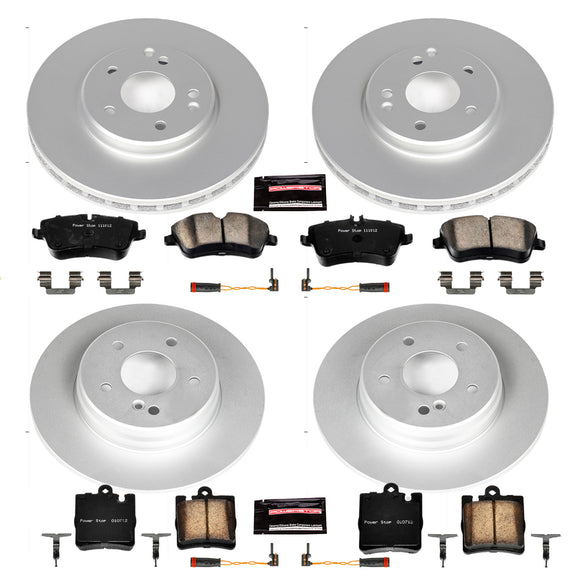 PowerStop Genuine Geomet Coated Rotor and Carbon-Fiber Ceramic Brake Pad Kit