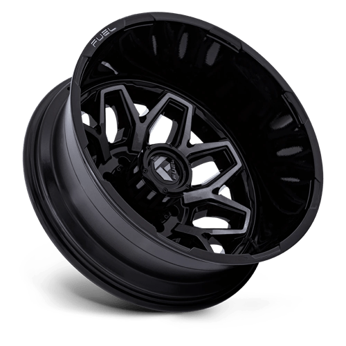 22x8.25 Fuel Off-Road D875 Flux Dually Gloss Black Gray Tint 8x210 ET-246 Wheel
