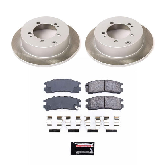 PowerStop Semi-Coated Rotor and Low-Dust Ceramic Brake Pad Kit