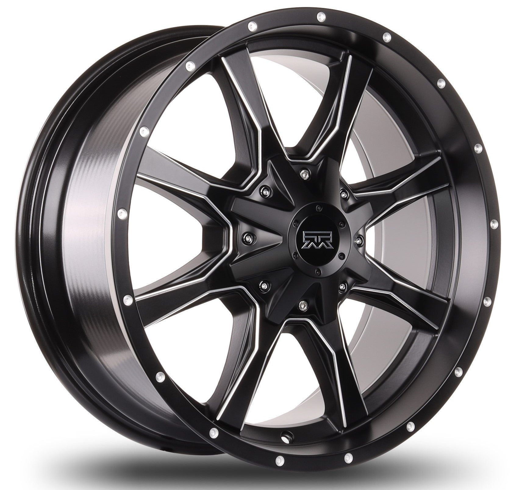 17x9 Mudder Trucker MT513 Black Milled 5x127 5x5 5x139.7 5x5.5 ET-12 Wheel