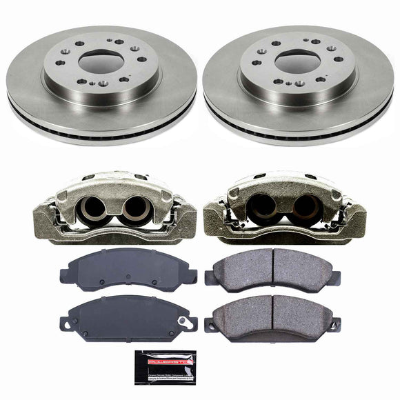 PowerStop OE Stock Replacement Low-Dust Ceramic Brake Pad, Rotor and Caliper Kit