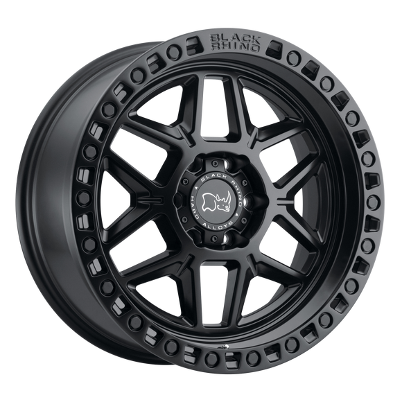20x9 Black Rhino Kelso Matte Black Black Bolts 5x127 ET0.00 Wheel