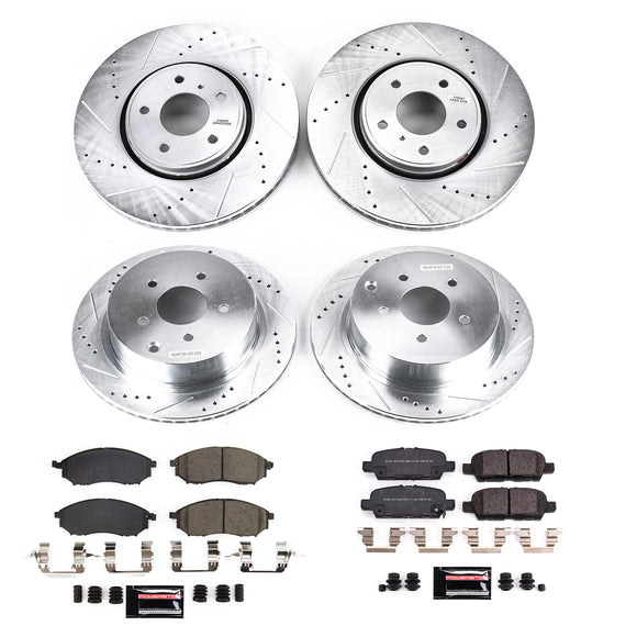PowerStop Z23 Daily Driver Carbon-Fiber Ceramic Brake Pad and Drilled & Slotted