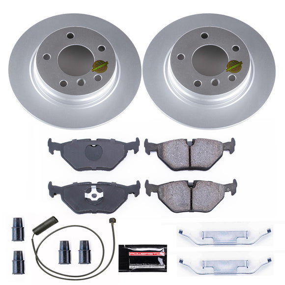 PowerStop Genuine Geomet Coated Rotor and Carbon-Fiber Ceramic Brake Pad Kit