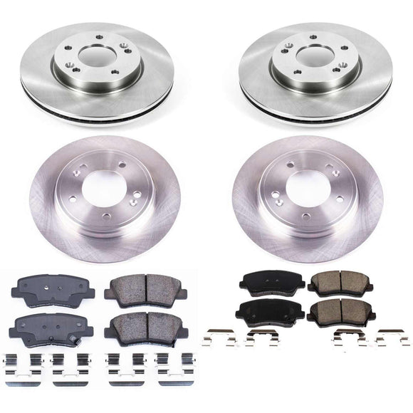 PowerStop OE Stock Replacement Low-Dust Ceramic Brake Pad and Rotor Kit