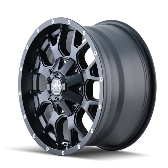 20x10 Mayhem Warrior Matte Black 8x170 ET-25 CB125.2 Wheel Rim