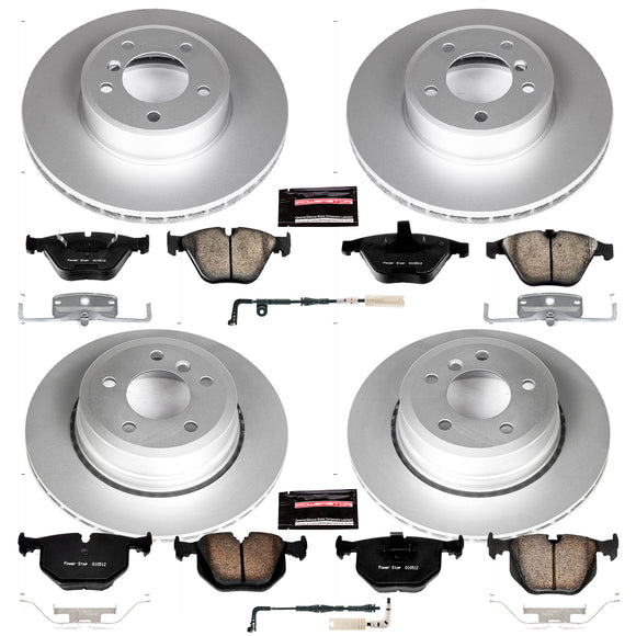 PowerStop Genuine Geomet Coated Rotor and Carbon-Fiber Ceramic Brake Pad Kit