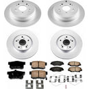 PowerStop Genuine Geomet Coated Rotor and Low-Dust Ceramic Brake Pad Kit