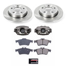 PowerStop OE Stock Replacement Low-Dust Ceramic Brake Pad, Rotor and Caliper Kit