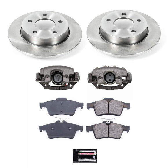 PowerStop OE Stock Replacement Low-Dust Ceramic Brake Pad, Rotor and Caliper Kit