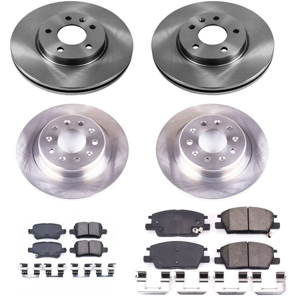 PowerStop OE Stock Replacement Low-Dust Ceramic Brake Pad and Rotor Kit