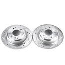 PowerStop Evolution Drilled Slotted Rotors Pair Rear For Acura Legend