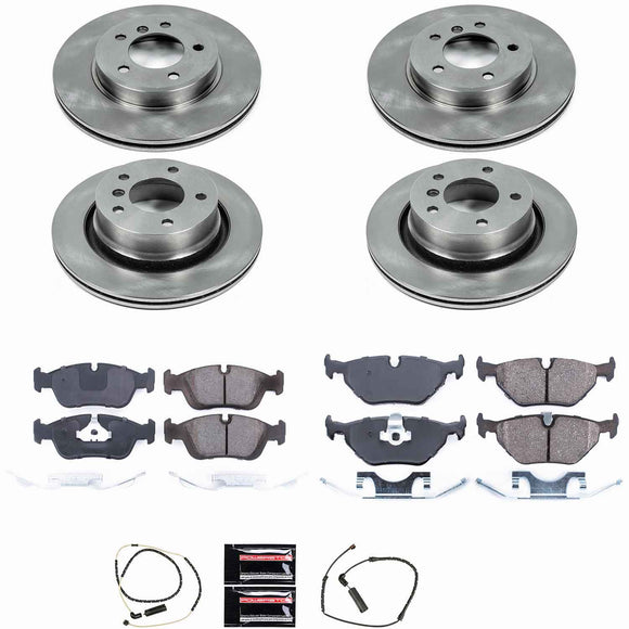 PowerStop OE Stock Replacement Low-Dust Ceramic Brake Pad and Rotor Kit