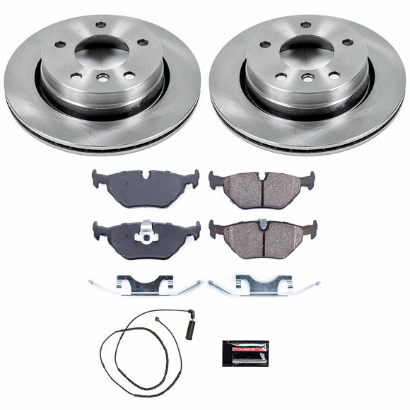 PowerStop OE Stock Replacement Low-Dust Ceramic Brake Pad and Rotor Kit
