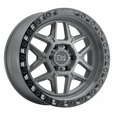 20x9 Black Rhino Kelso Battleship Gray Black Lip Black Bolts 5x127 ET0 Wheel