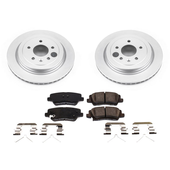 PowerStop Genuine Geomet Coated Rotor and Low-Dust Ceramic Brake Pad Kit