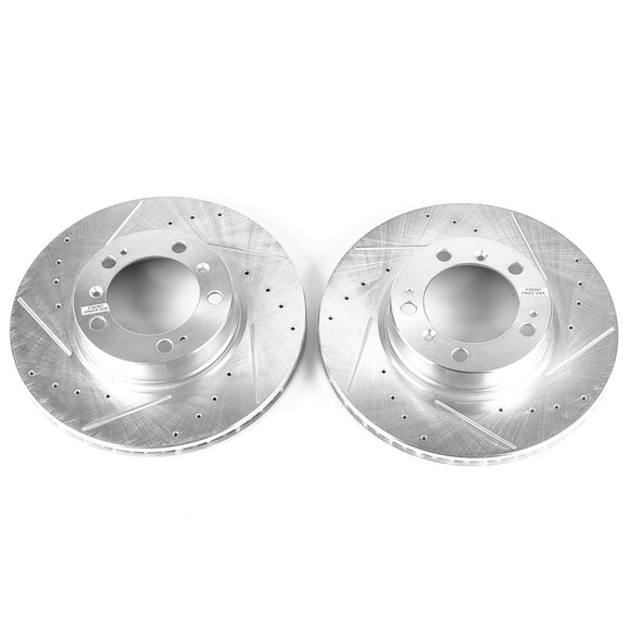 PowerStop Evolution Drilled Slotted Rotors Pair Front For Porsche 911
