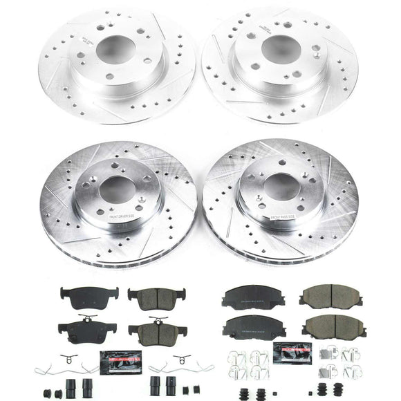 PowerStop Z23 Daily Driver Carbon-Fiber Ceramic Brake Pad and Drilled & Slotted