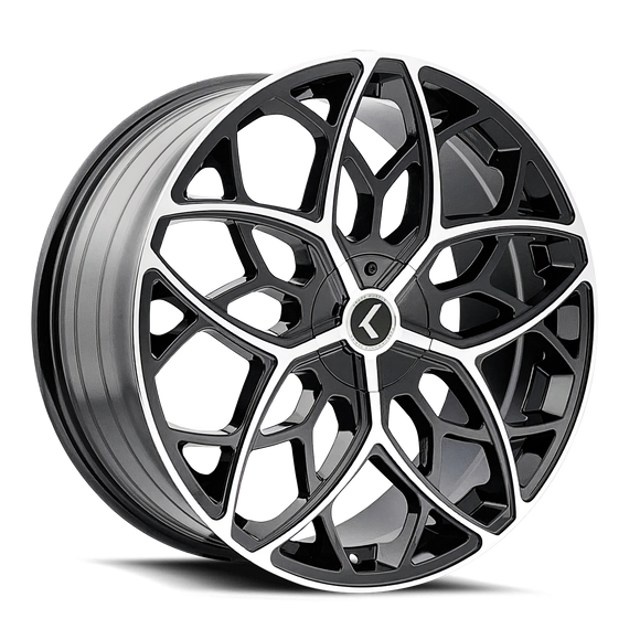 22x8.5 Kraze Ricochet Gloss Black Machined 5x115 ET38 CB74.1 Wheel Rim