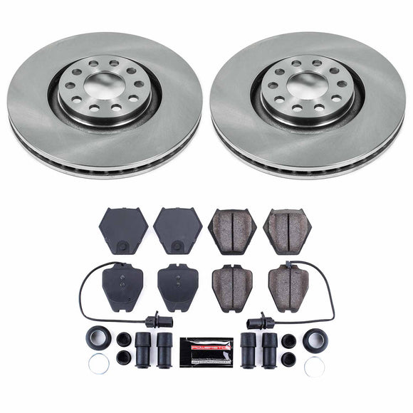 PowerStop OE Stock Replacement Low-Dust Ceramic Brake Pad and Rotor Kit