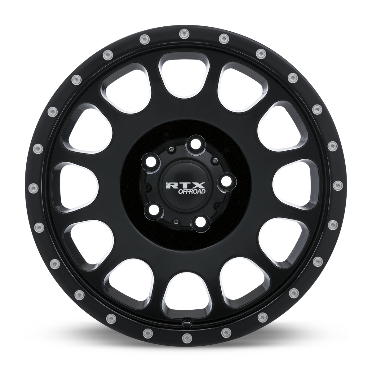 17x9 RTX Baja Satin Black with Milled Rivets 6x139.7 ET0 wheel/rim