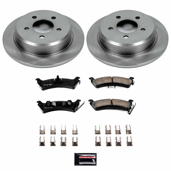 PowerStop OE Stock Replacement Low-Dust Ceramic Brake Pad and Rotor Kit