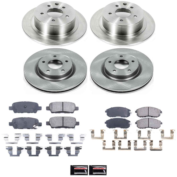 PowerStop OE Stock Replacement Low-Dust Ceramic Brake Pad and Rotor Kit
